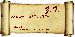 Zombor Tóbiás névjegykártya